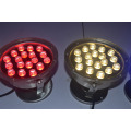 DMX512 en acier inoxydable 18w lampe de lumière sous-marine ip68 rgb bonne qualité imperméable à l&#39;eau